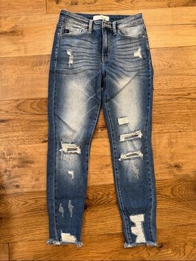 KanCan Distressed Light Blue Skinny Jeans